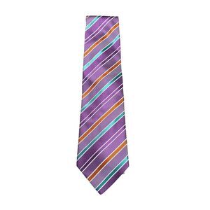 ETRO Modern Designer Multicolor‎ Stripe Silk Tie